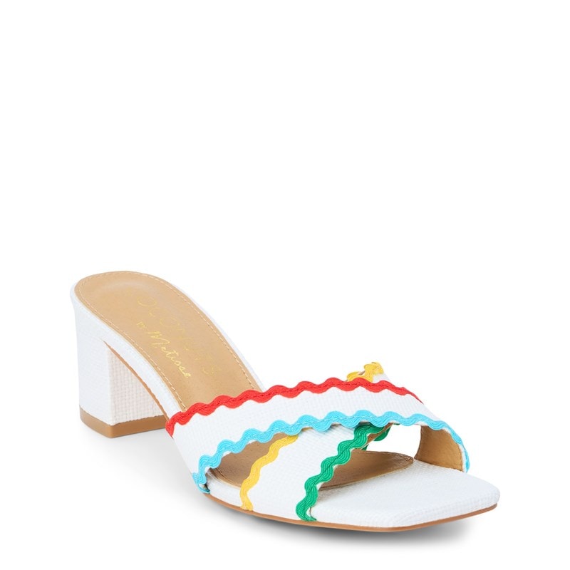 Coconuts Women's Principessa Block Heel Sandals (White) - Size 9.0 M