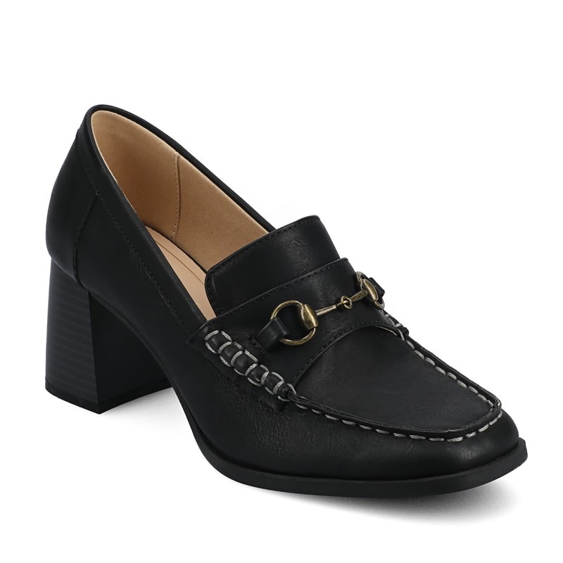 Journee Women's Aisha Moc Toe Pump Shoes (Black) - Size 7.0 M