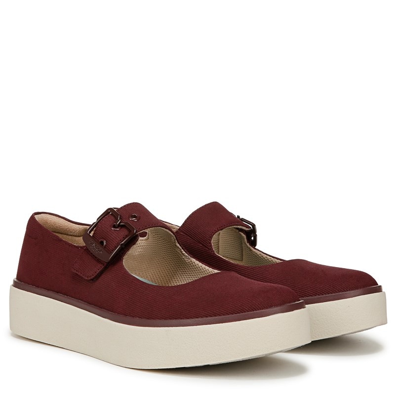 Dr. Scholl's Women's Madison Mary Jane Shoes (California Wine Faux Leather) - Size 6.0 M