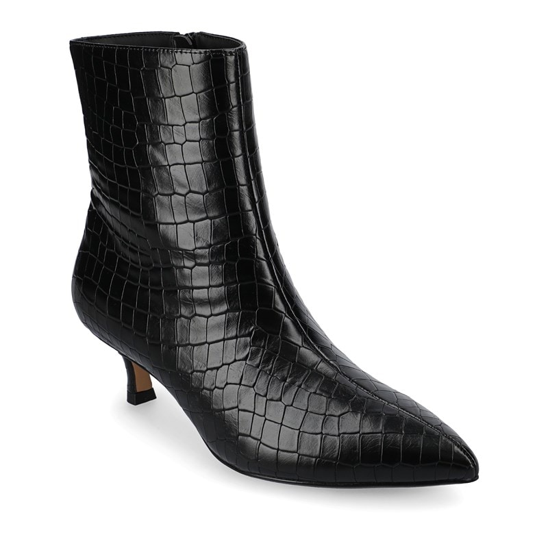 Journee Women's Arely Medium/Wide Booties (Croco/Black) - Size 12.0 W