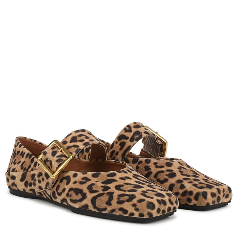 Franco Sarto Women's Oakes Mary Jane Shoes (Brown Leopard Print Suede) - Size 10.0 M