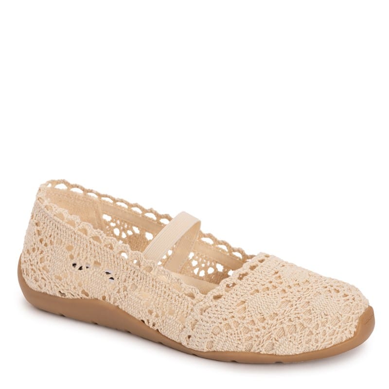 Muk Luks Women's Shelby Mary Jane Flat Shoes (Natural) - Size 11.0 M