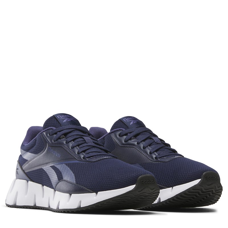 Reebok Women's Zig Dynamica Str Running Shoes (Navy/Purple/Black) - Size 5.5 M