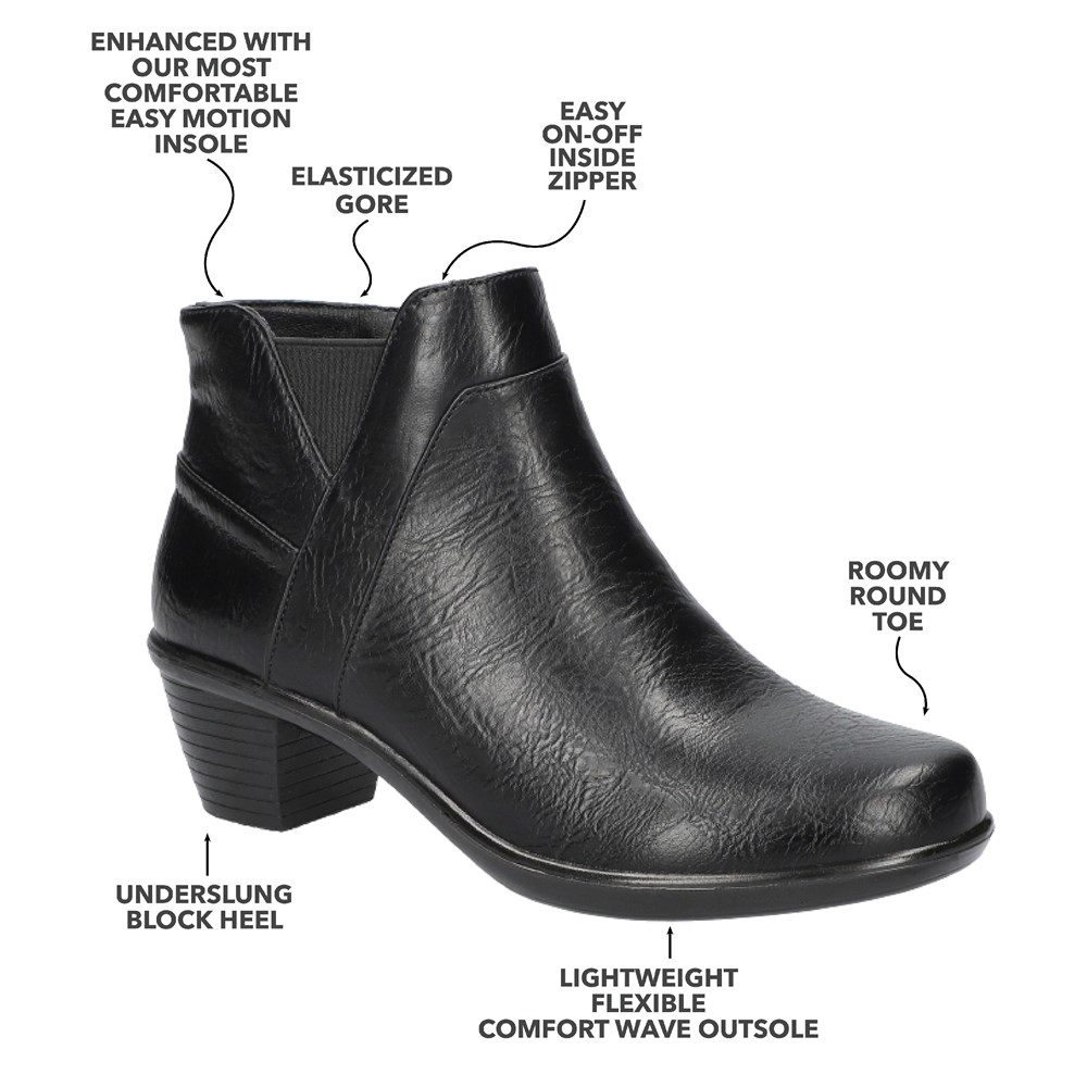 Easy Street Women s Mindy Block Heel Ankle Bootie Famous Footwear