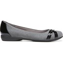 Grey Flannel/ Black Patent