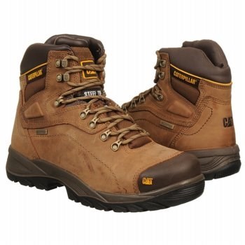 Caterpillar Men's Diagnostic High Waterproof Steel Toe Work Boots (Dark Beige) - Size 14.0 M