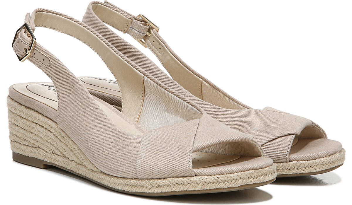 lifestride espadrille wedges closed toe