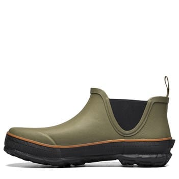 Bogs Men\'s Olive Green Waterproof Slip-On Boots with Red Trim 82ce5268-72cb-4ab3-8835-  main image 4
