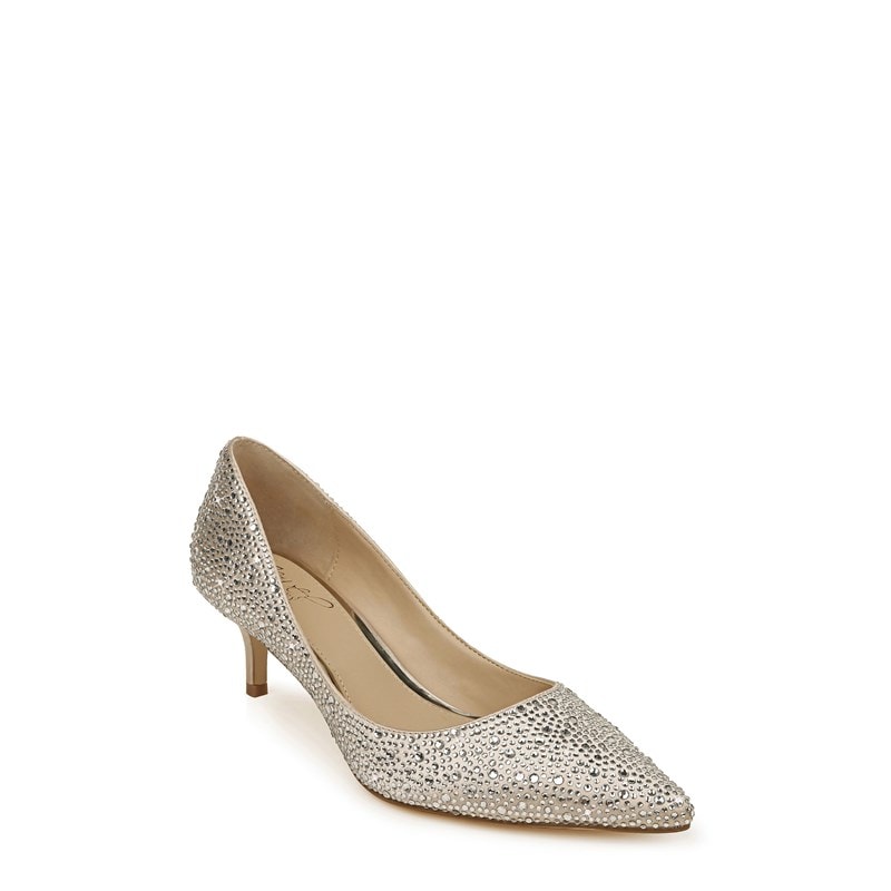 Jewel Badgley Mischka Women's Frenchie Pump Shoes (Champagne Fabric) - Size 10.0 M