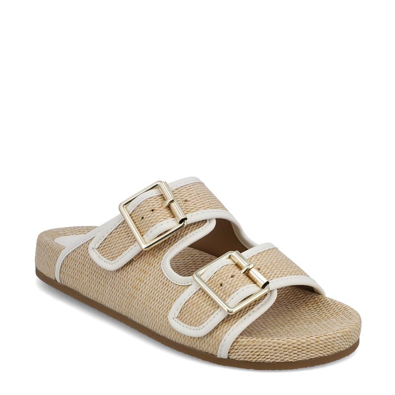 Mia Women's Gazell Slide Sandals (Natural/White) - Size 9.0 M