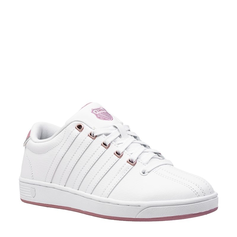 K-Swiss Women's Court Pro II Cmf Memory Foam Sneakers (White/Pink) - Size 8.0 M