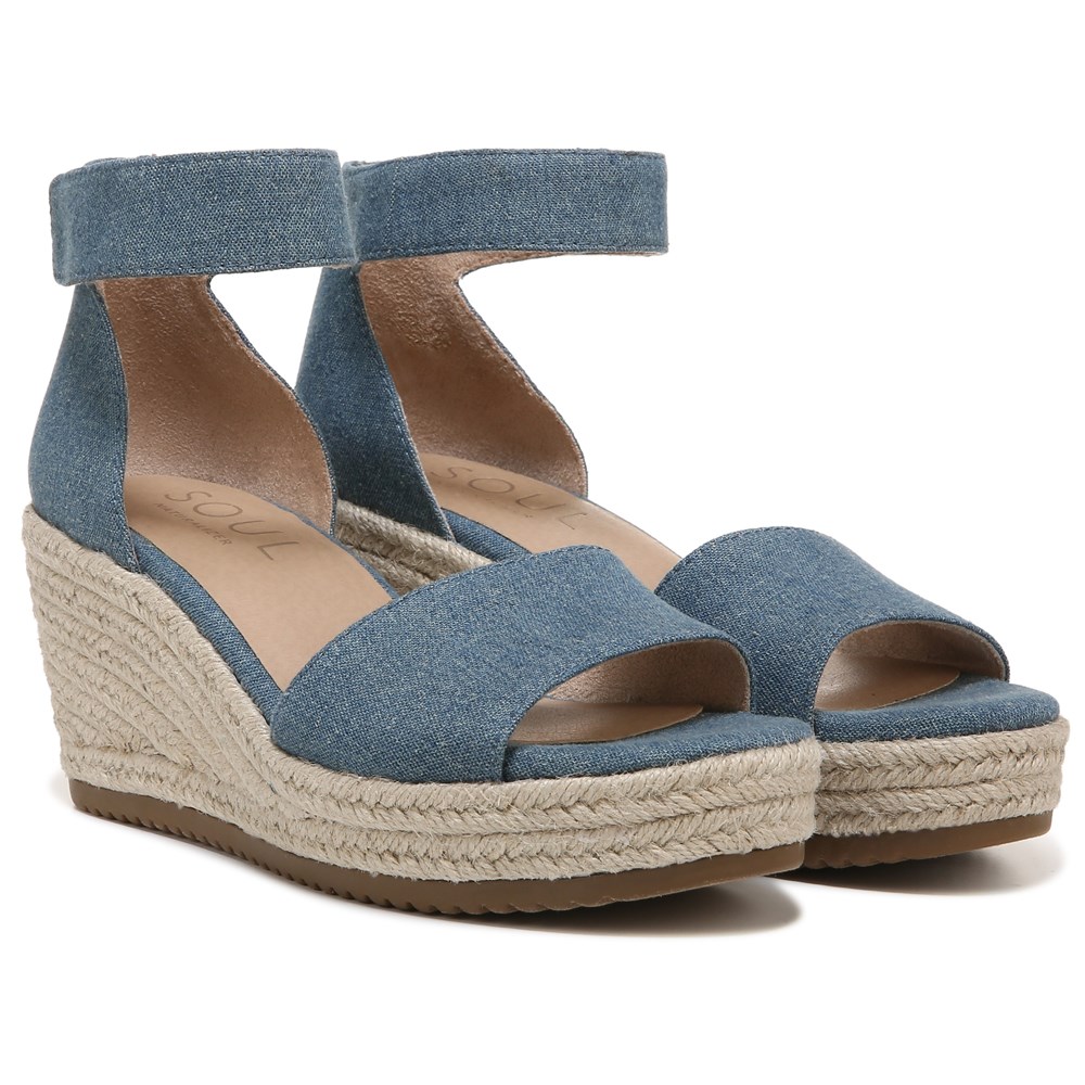 Women's Peep Toe Espadrille Wedges