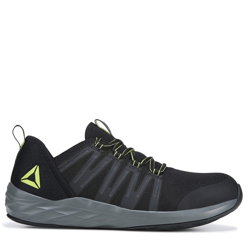 Reebok Work Men's Astroride Work Steel Toe Sneakers (Black/Neon Green) - Size 10.0 M