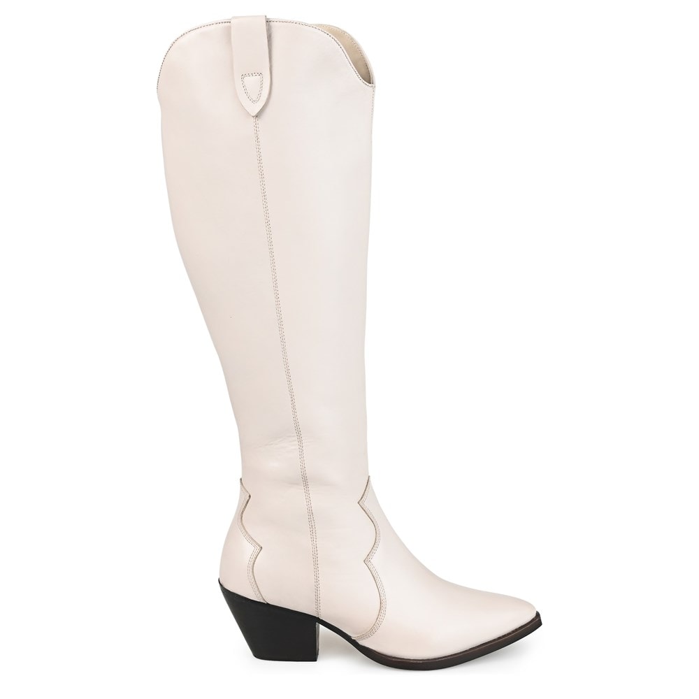 Journee Signature Women's Pryse Wide Calf Knee High Western Boot
