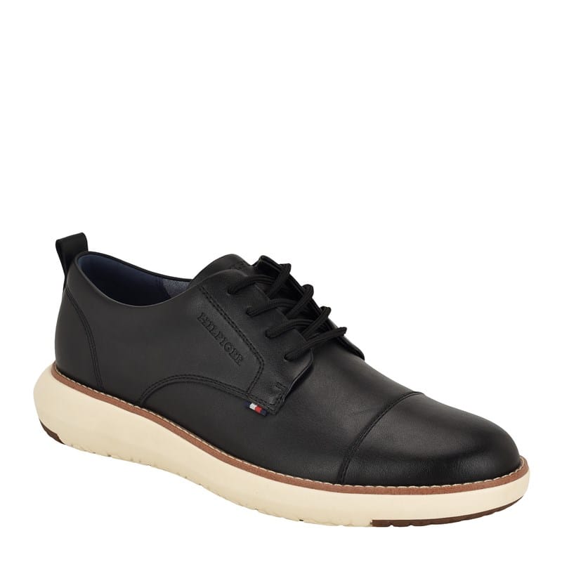 Tommy Hilfiger Men's Fader Cap Toe Oxford Shoes (Black) - Size 8.5 M