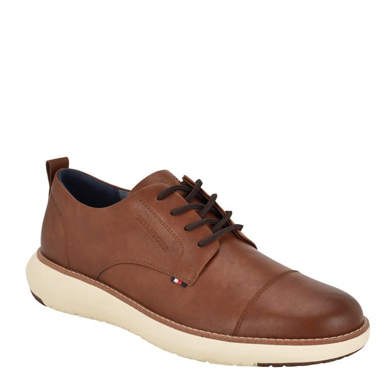 Tommy Hilfiger Men's Fader Cap Toe Oxford Shoes (Medium Brown) - Size 9.5 M