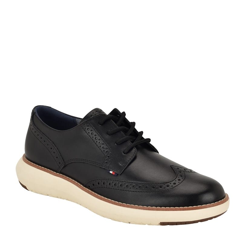 Tommy Hilfiger Men's Foyer Wingtip Oxford Shoes (Black) - Size 9.5 M