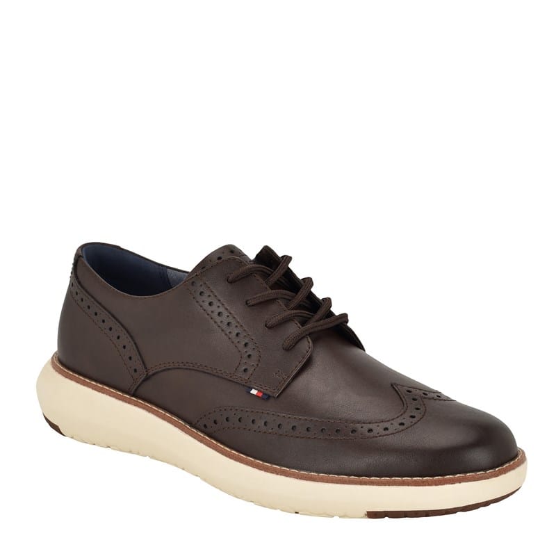 Tommy Hilfiger Men's Foyer Wingtip Oxford Shoes (Dark Brown) - Size 11.0 M