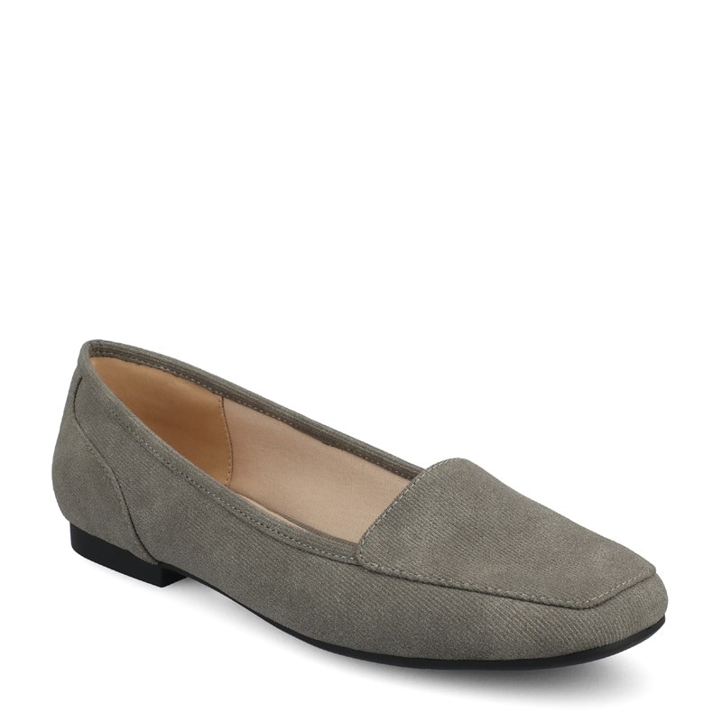 Journee Women's Noelia Medium/Wide Loafers (Grey) - Size 8.0 W