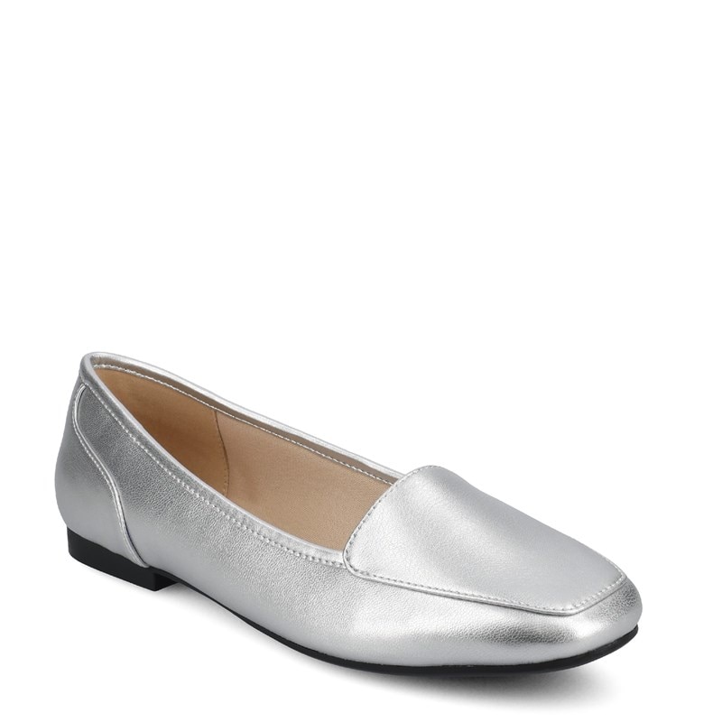 Journee Women's Noelia Medium/Wide Loafers (Silver) - Size 11.0 M