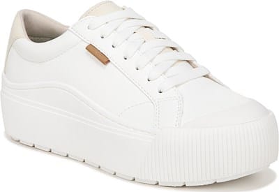 Women's Time Off Max Lace Up Sneaker - White Faux Leather