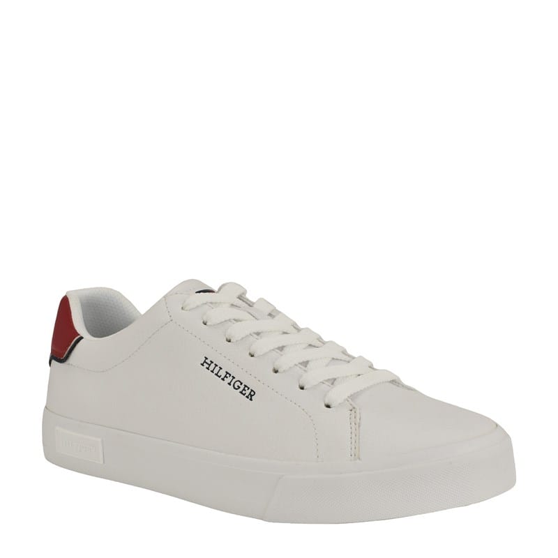 Tommy Hilfiger Men's Rawly Low Top Sneakers (White/Red) - Size 13.0 M