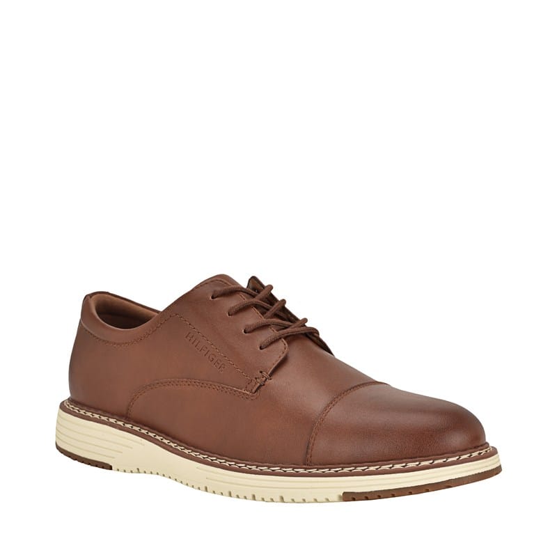 Tommy Hilfiger Men's Hitcher Cap Toe Oxford Shoes (Cognac) - Size 11.5 M