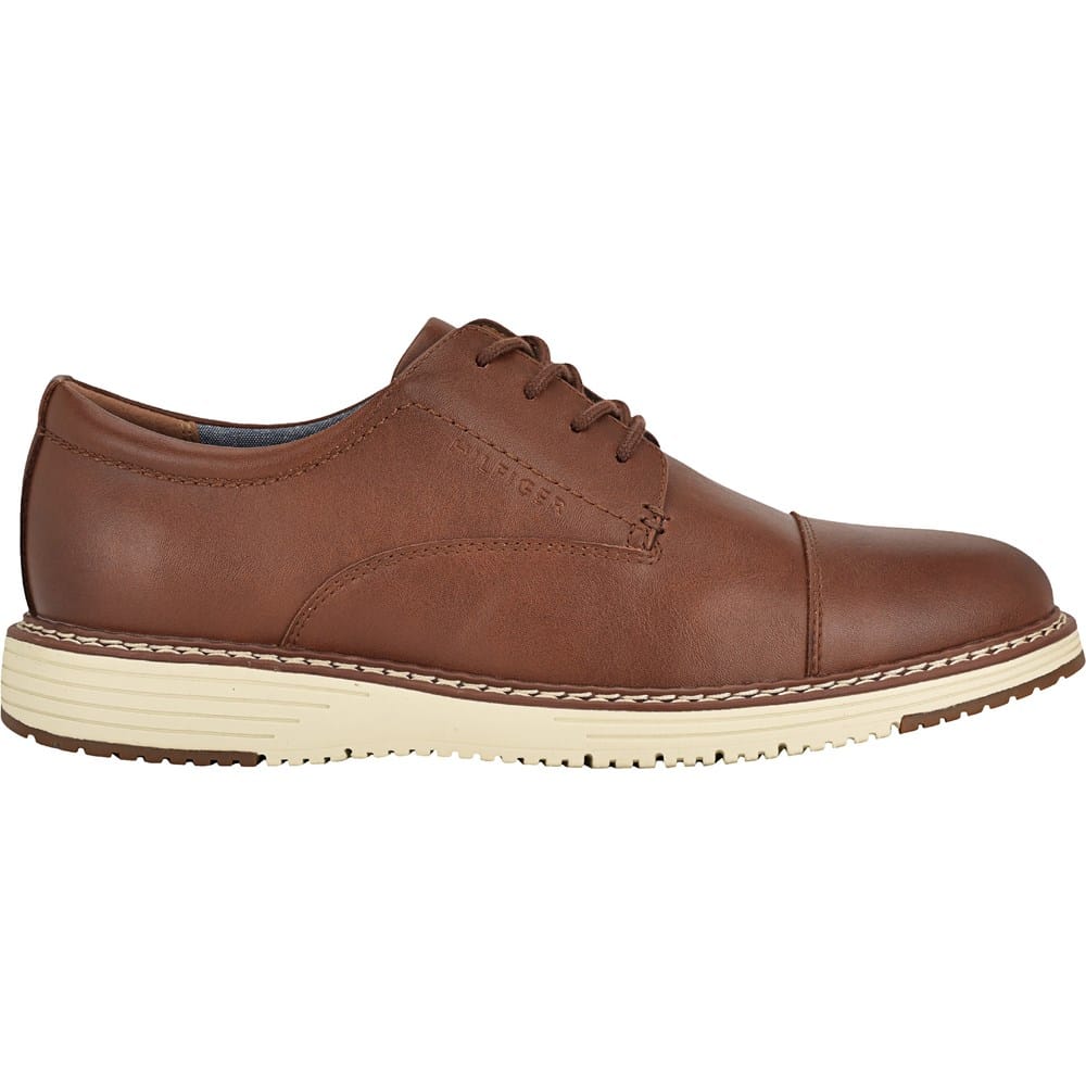 Tommy Hilfiger Shory Dress Shoes Mens 10 Brown Perforated Cap Toe Derby TMSHORY Tommy Hilfiger MEDIUM BROWN Men main image 3
