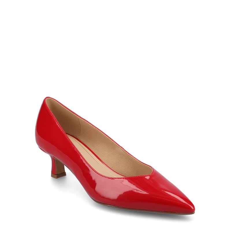 Journee Women's Pammie Medium/Wide Pump Shoes (Patent/Red) - Size 8.0 M