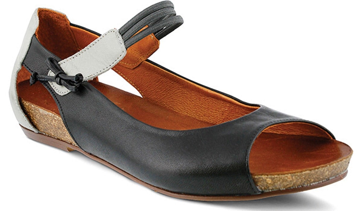 open toe flats