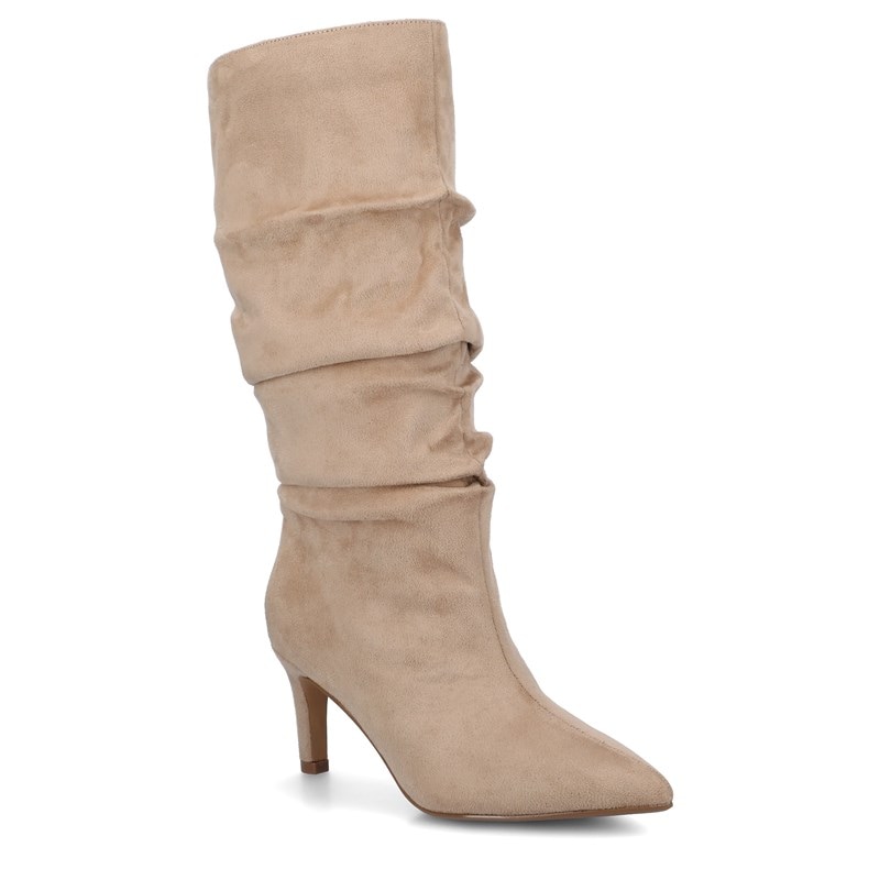 Journee Women's Sonnet Knee High Slouchy Boots (Taupe) - Size 9.5 M