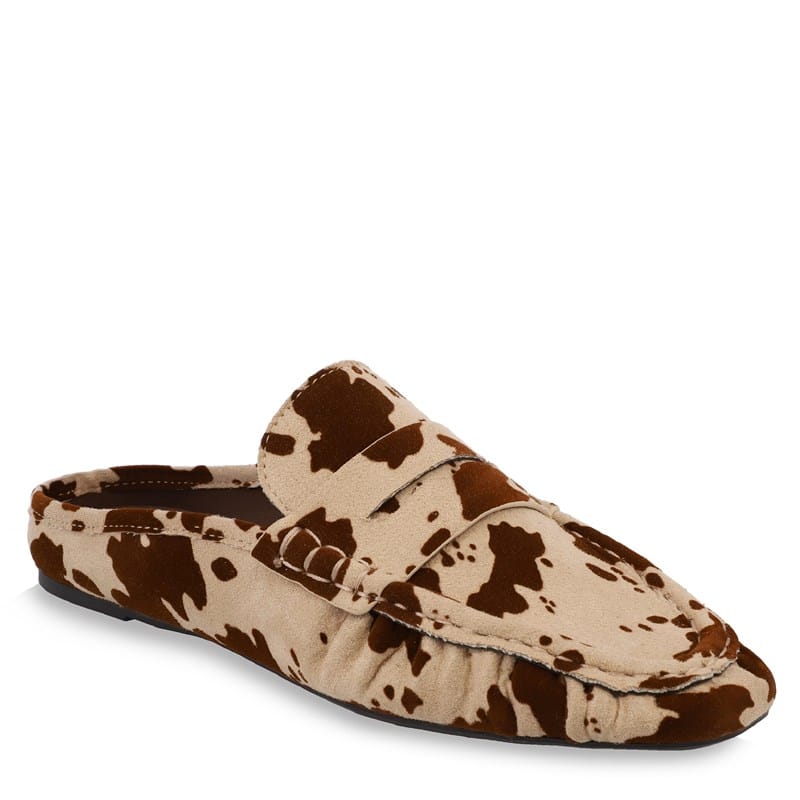 Mia Women's Bridgetta Loafer Mule Shoes (Brown Cow) - Size 7.0 M