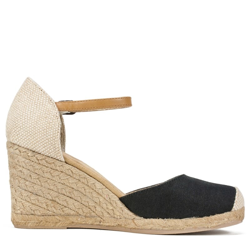 White Mountain Women's Mamba Espadrille Wedge Shoes (Black) - Size 10.0 M