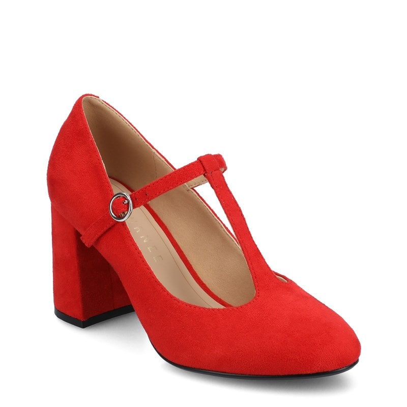 Journee Women's Talani T-Strap Dress Pump Shoes (Red) - Size 9.0 M