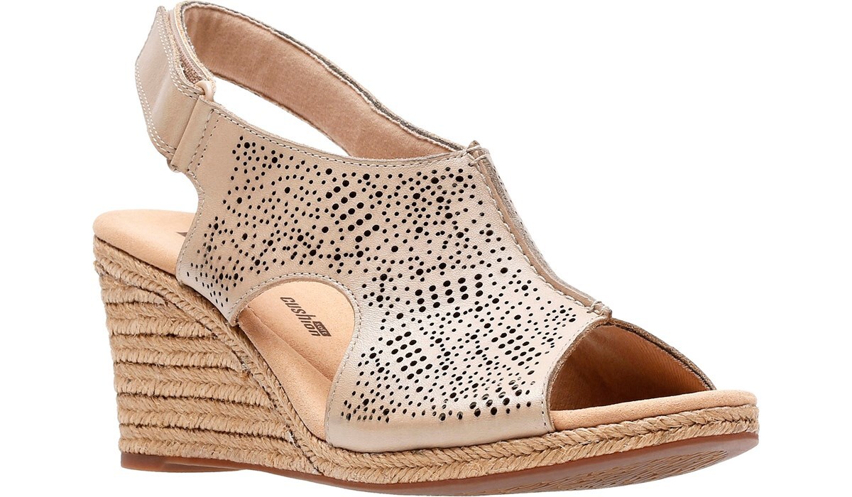 clarks lafley rosen espadrille wedge sandal