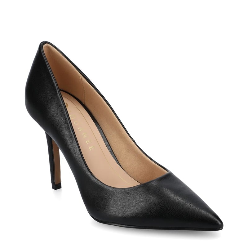 Journee Women's Venus Dress Pump Shoes (Black PU) - Size 11.0 M