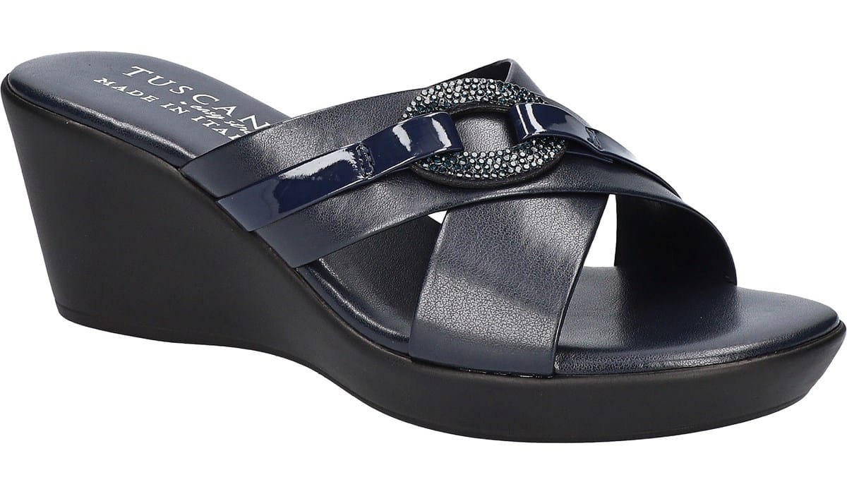 Tuscany by Easy Street Women's Sabina Narrow/Medium/X-Wide Wedge Sandal |  Famous Footwear