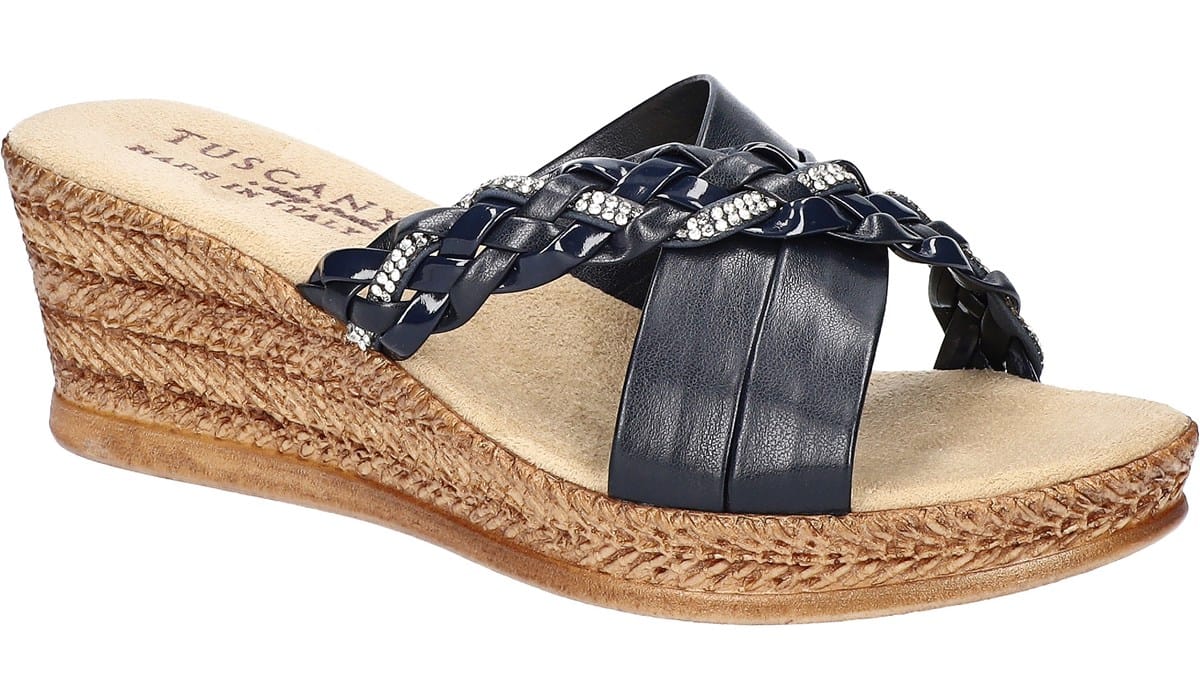 Tuscany by Easy Street Women's Gessica Narrow/Medium/X-Wide Wedge Sandal |  Famous Footwear