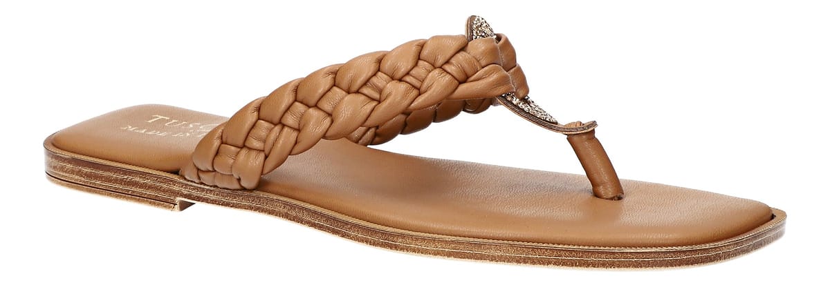 Tuscany by Easy Street Women's Coletta Medium/Wide Flip Flop Sandal | Famous  Footwear
