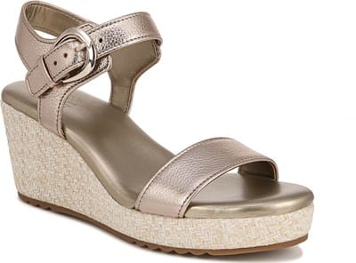 Women's Stella Wedge Sandal - Warm Silver Leather