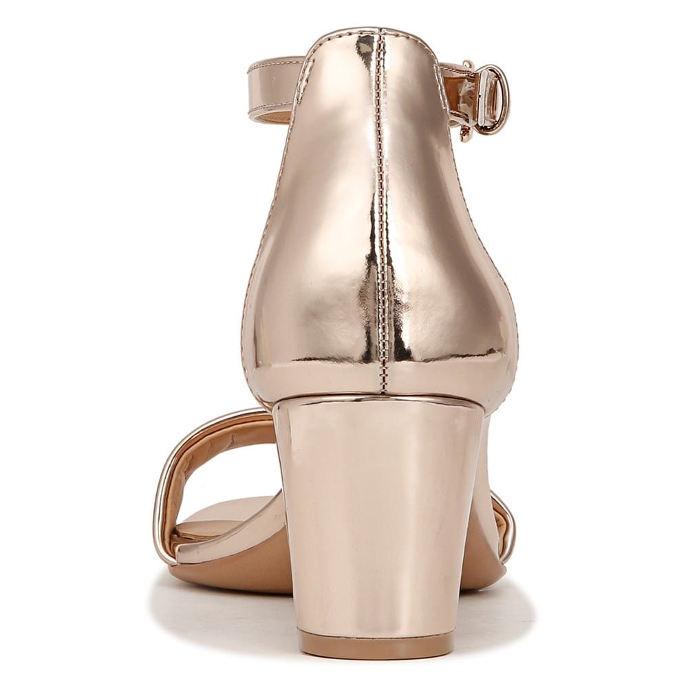 rose gold dress sandals Metallic rose gold sandals