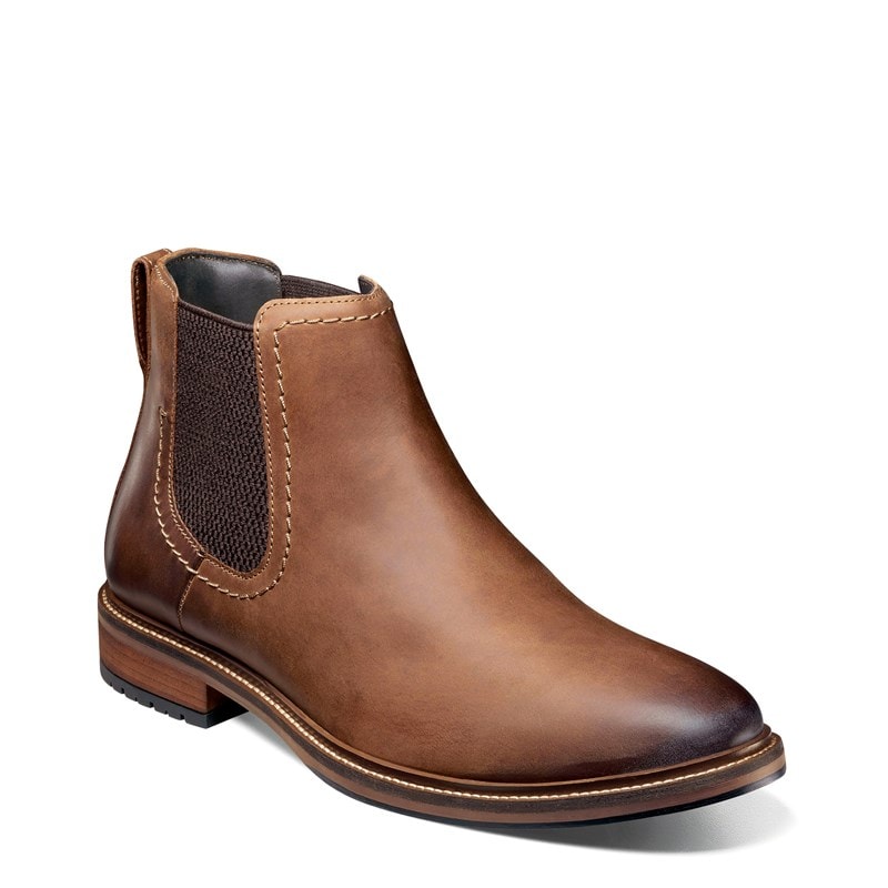 Florsheim Men's Forge Plain Toe Chelsea Boots (Brown Crazy Horse) - Size 12.0 W