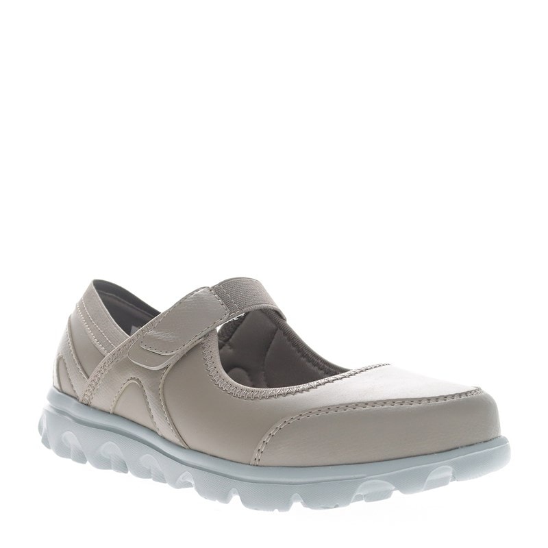 Propet Women's Onalee Mary Jane Shoes (Grey Faux Leather) - Size 8.5 M