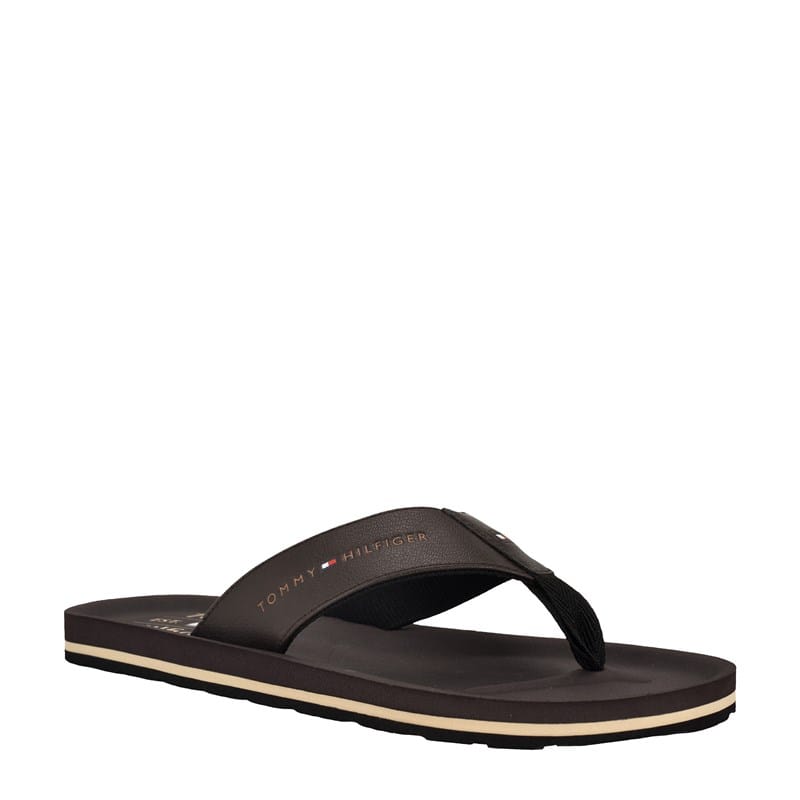 Tommy Hilfiger Men's Odunan Flip Flop Sandals (Dark Coffee/Black) - Size 11.0 M