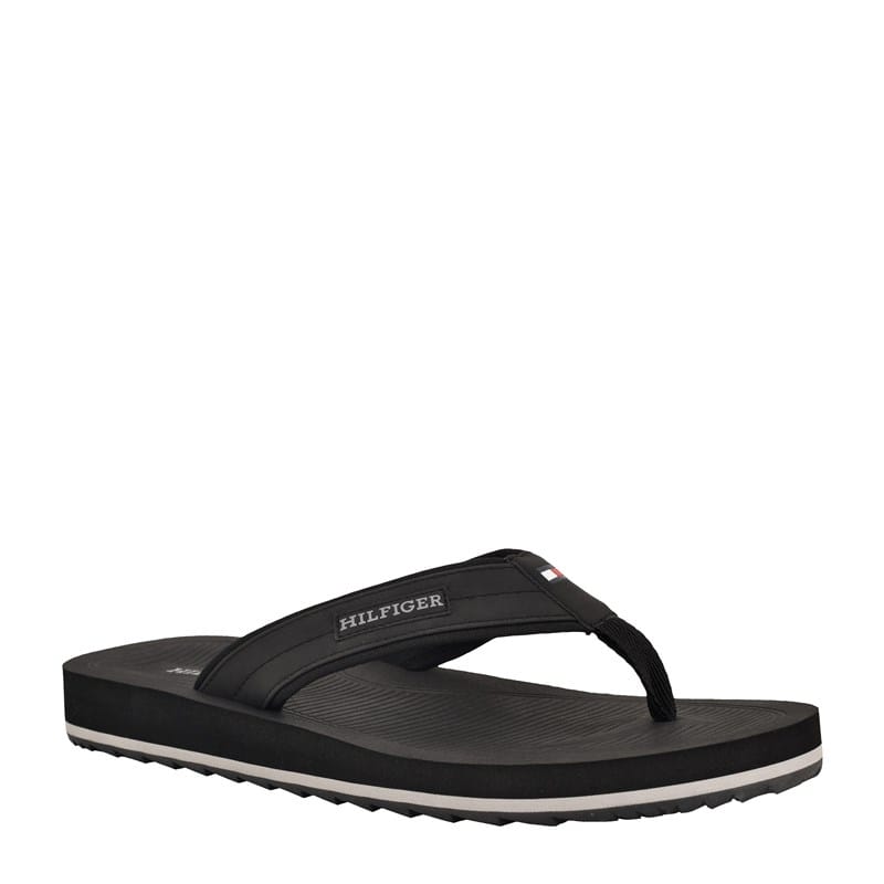 Tommy Hilfiger Men's Orlind Flip Flop Sandals (Black/Black) - Size 10.0 M