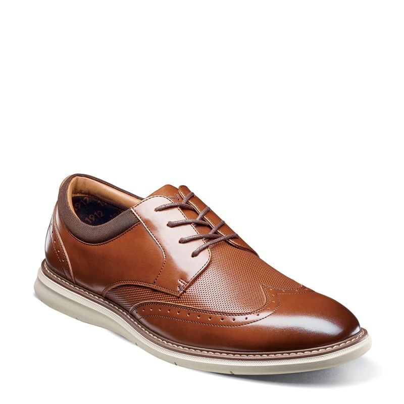 Nunn Bush Men's Chase Wingtip Oxford Shoes (Cognac Multi) - Size 10.0 W