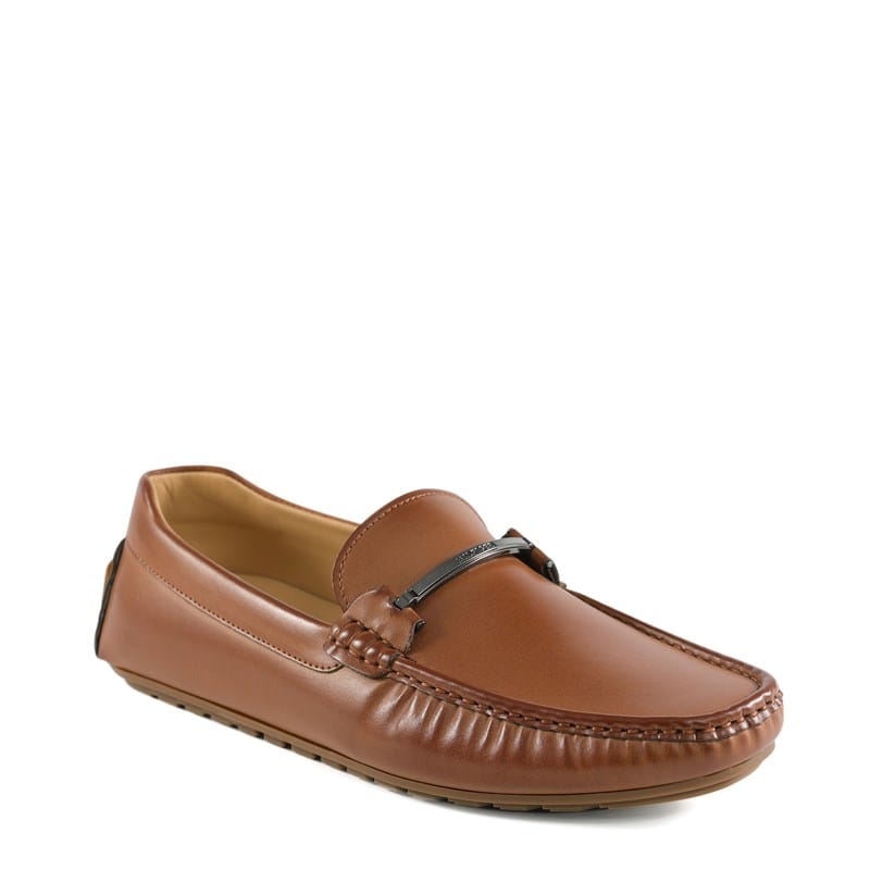 Tommy Hilfiger Men's Repon Moc Toe Loafers (Light Brown) - Size 8.0 M