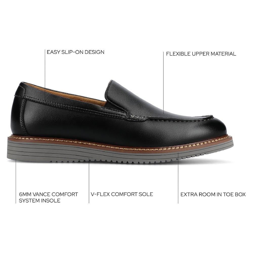 Vance Co Oneal Loafers Mens Size 8 Black New Tru‎ Comfort Moc Toe Slip On Shoes VANCE CO Oneal Loafer (Men) | Nordstromrack main image 3