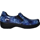Blue Animal Print Patent Lthr