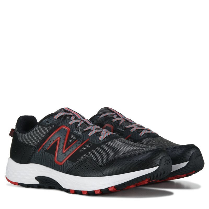 New Balance Men's 410 V8 X-Wide Trail Running Shoes (Black/Red) - Size 7.5 4E